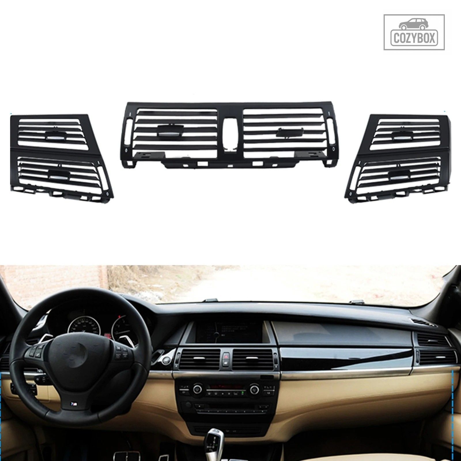 BMW X5 E70 2007-2013 X6 E71 E72 2008-2014 エアコン グリルアウトレットキット エア