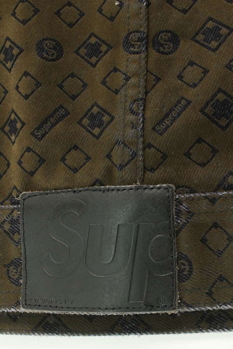シュプリーム 24AW Flocked Denim Trucker Jacket フロッキーロゴ総柄