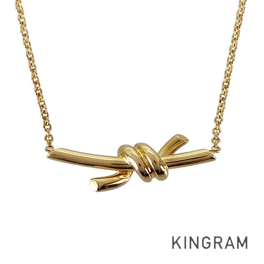ティファニー TIFFANY&Co. ノット ペンダント K18YG ネックレス fhb【中古】