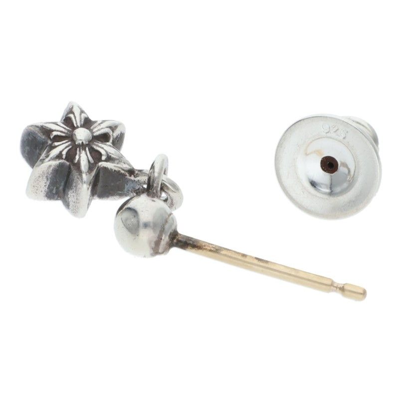 確実正規品　クロムハーツ TNY STR DRP 1/タイニースタードロップ クロムハーツ TNY STR DRP 1/タイニースタードロップ シルバーピアス