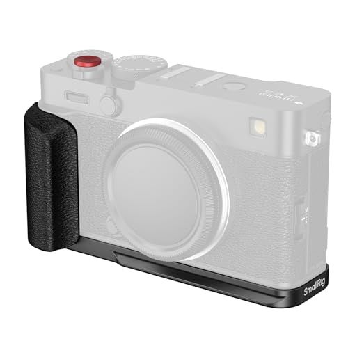 SmallRig X-E5用 L字グリップ FUJIFILM対応 カメラ用 Arca対応クイックリリースプレート内蔵 1/4インチ-20穴 軽量エルゴノミックシリコンハンドグリップ シャッターボタン付き (ブラック) 5448e b07cdc5b