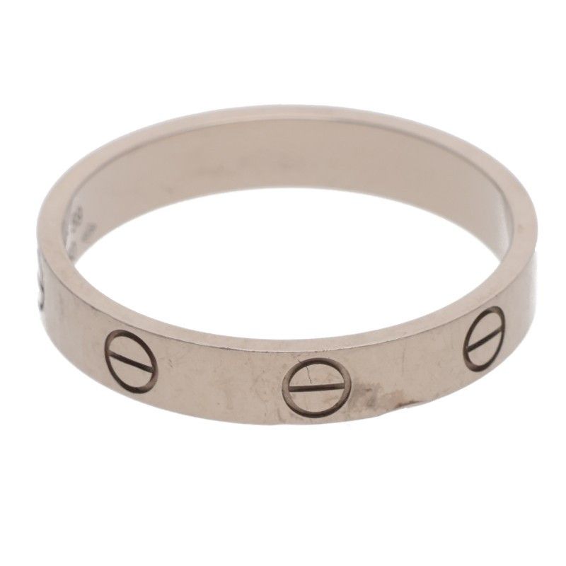 カルティエ MINI LOVE RING/ミニラブリング K18WGリング メンズ 59/19