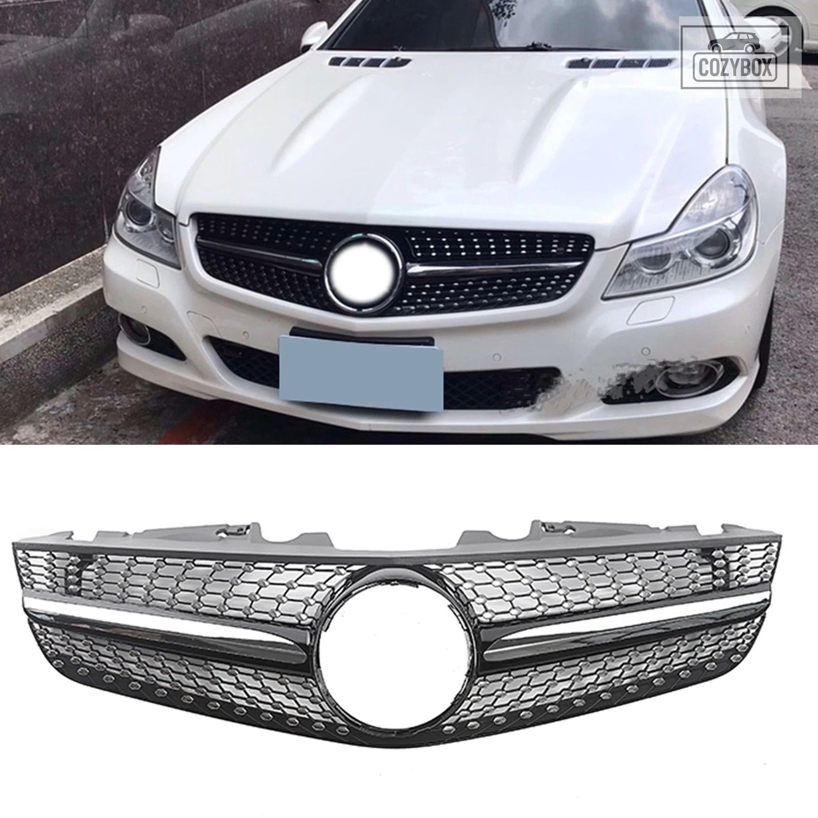 フロント グリル レーシング グリル メルセデス ベンツ R230 SLクラス 2009-2012 SL5