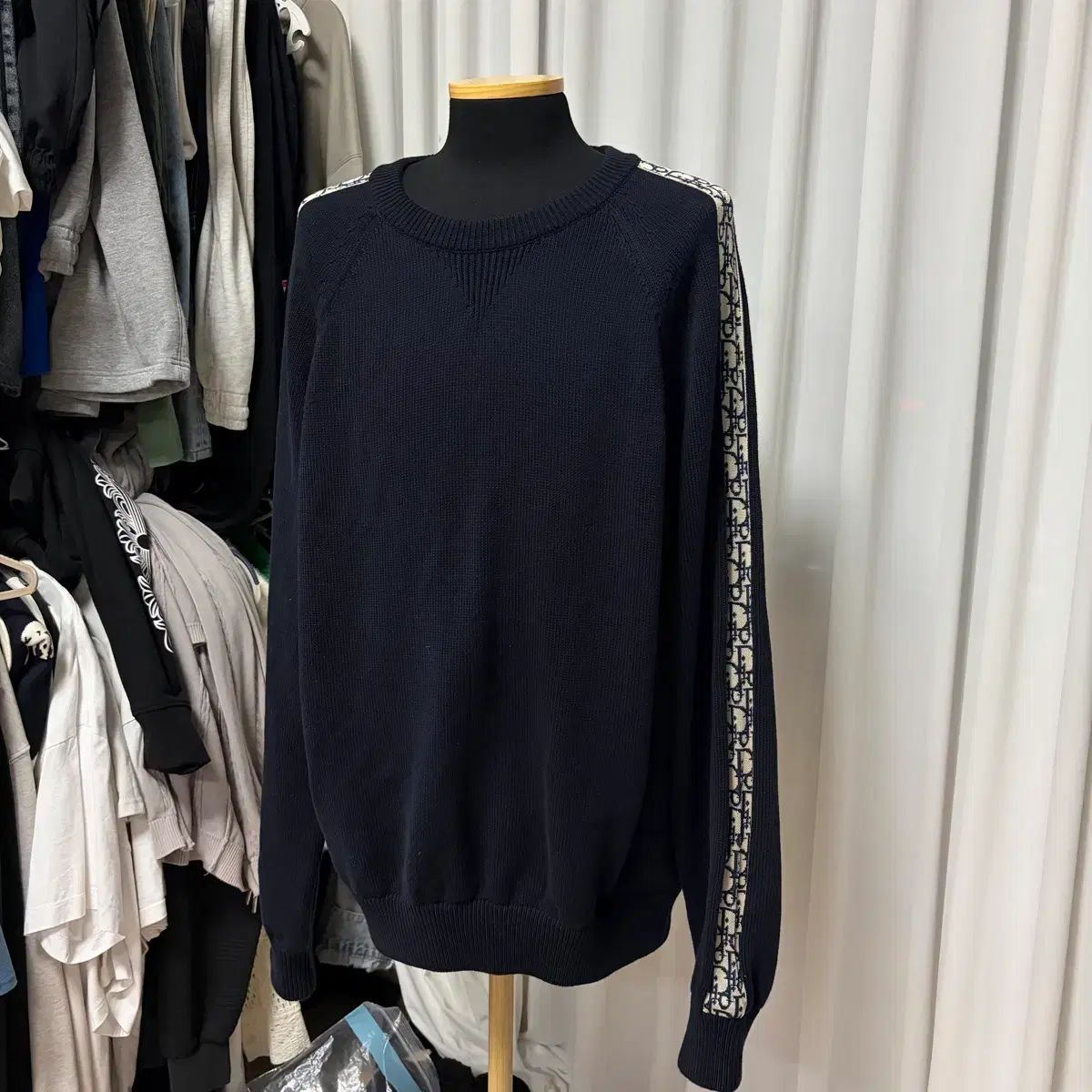 {ほぼ新品/L}ディオール オブリーク インサート ニット