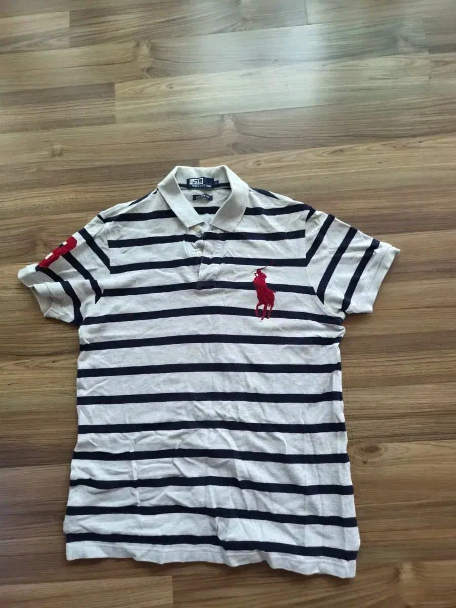 一度着用)ポロラルフローレン ボーダー柄 カラーTシャツ L 6,924円