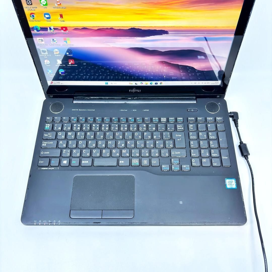 富士通 ノートパソコン Corei7 SSD オフィス付き Win11 A74 - メルカリ