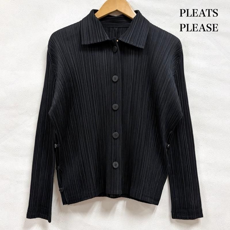 プリーツプリーズ 長袖 シャツ ブラウス ジャケット プリーツ ISSEY MIYAKE イッセイミヤケ 日本製 レディース 3 ISItems【USED】【古着】【中古】50162333
