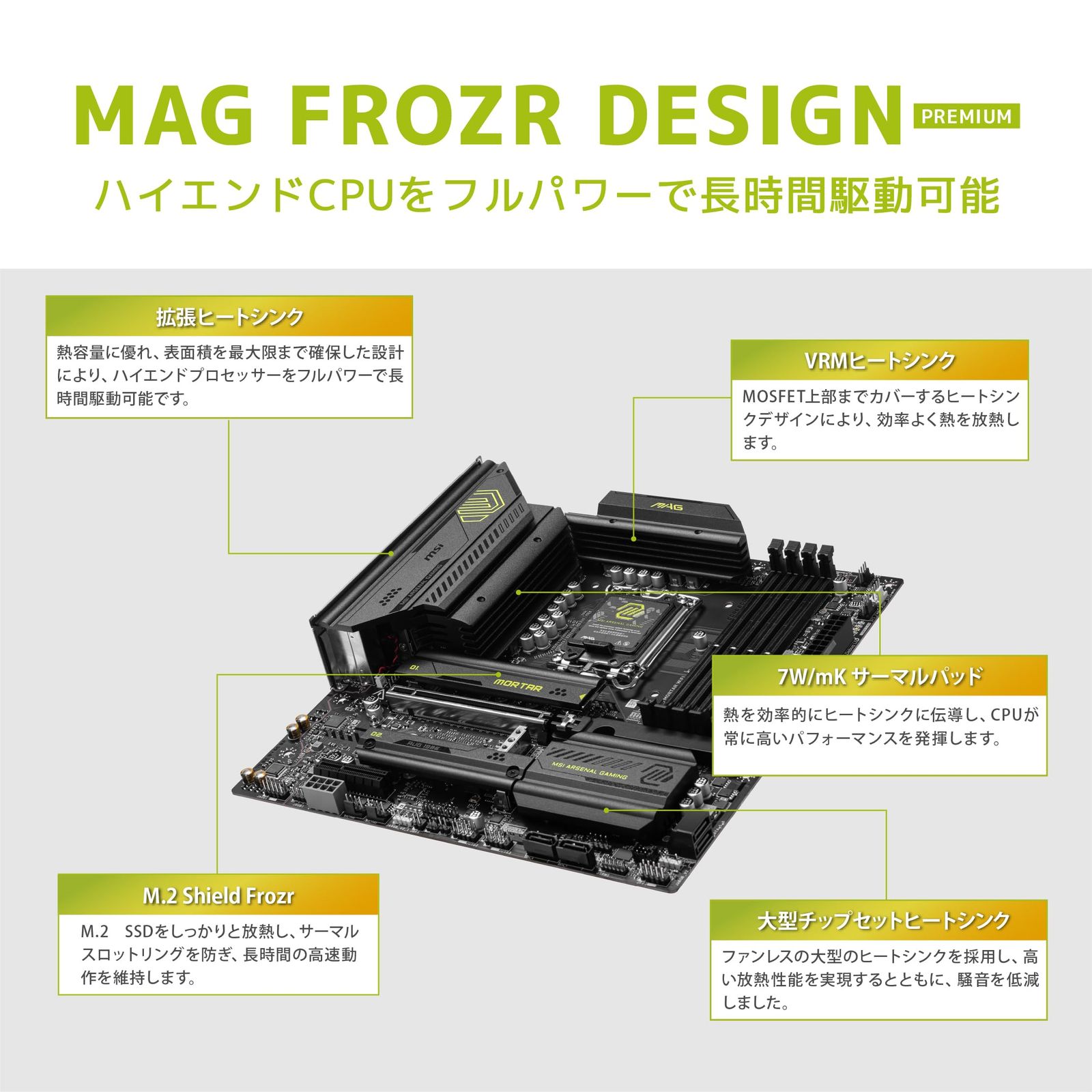 MSI MAG B860M MORTAR WIFI Intel Core Ultra(Series2) LGA1851対応 Intel B860チップセット搭載 Micro-ATX マザーボード MB6682 [【B860・mATX】MORTARシリーズ]