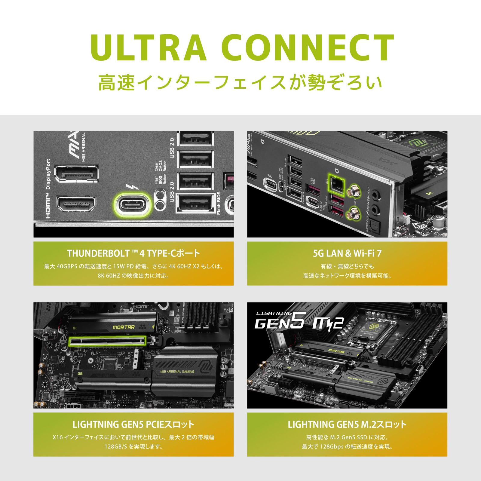 MSI MAG B860M MORTAR WIFI Intel Core Ultra(Series2) LGA1851対応 Intel B860チップセット搭載 Micro-ATX マザーボード MB6682 [【B860・mATX】MORTARシリーズ]