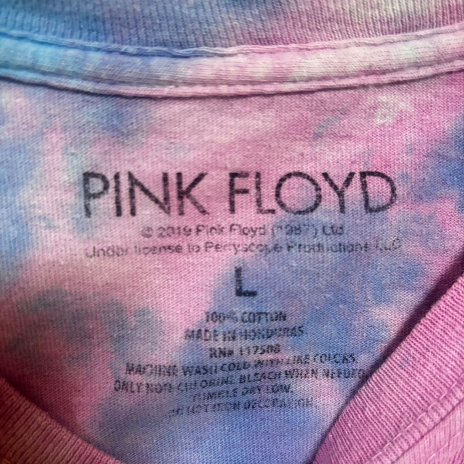 PINK FLOYD ピンクフロイド バンドTシャツ L タイダイ ピンク パープル