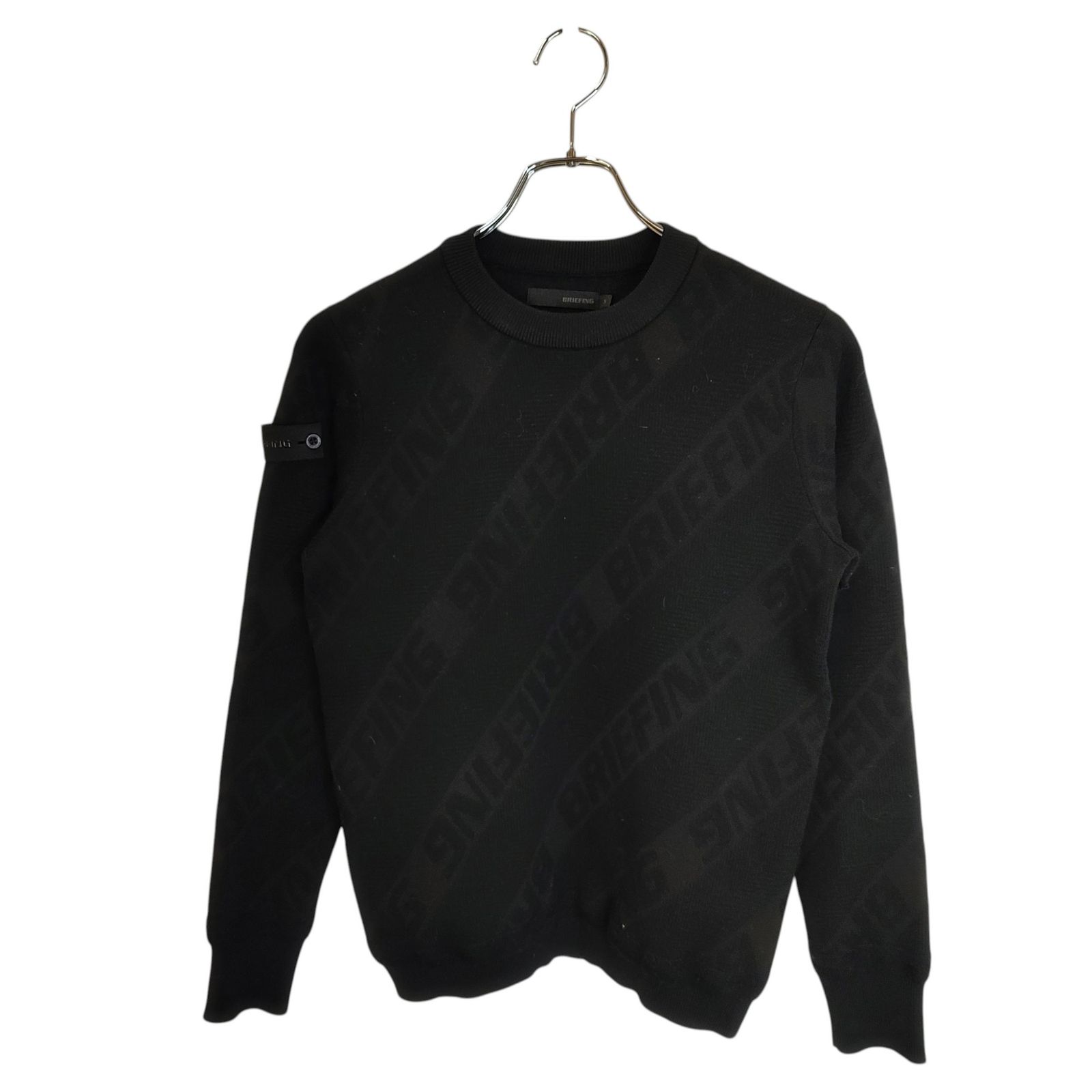 BRIEFING GOLF ブリーフィングゴルフ 23AW 総柄 ニット セーター BRG233W12 S ブラック レディース