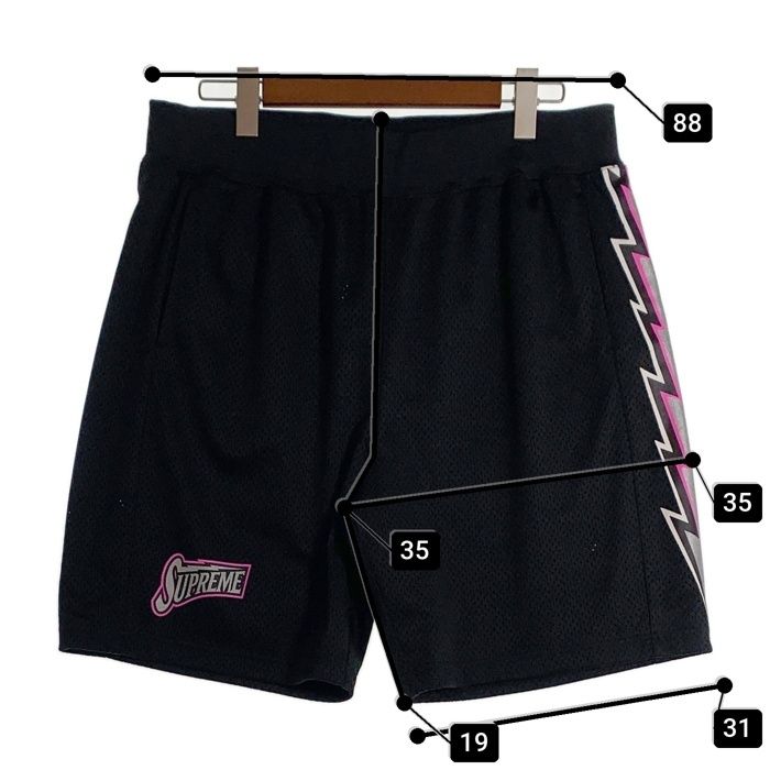 SUPREME シュプリーム 18SS BOLT BASKETBALL SHORT ボルト バスケットボール ショーツ ブラック Size L
