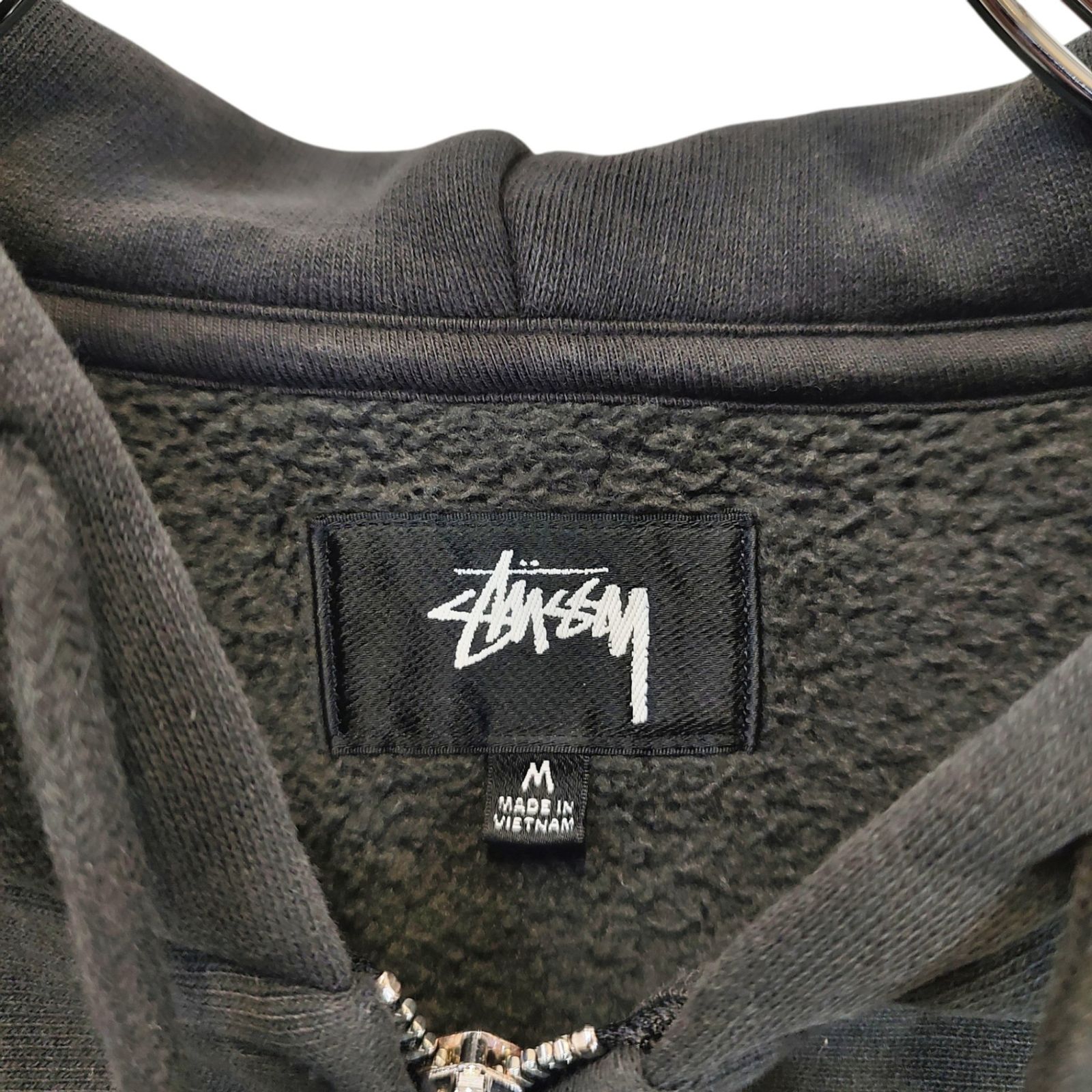 STUSSY ステューシー Faded Graphic Zip Hoodie Washed Black パーカー