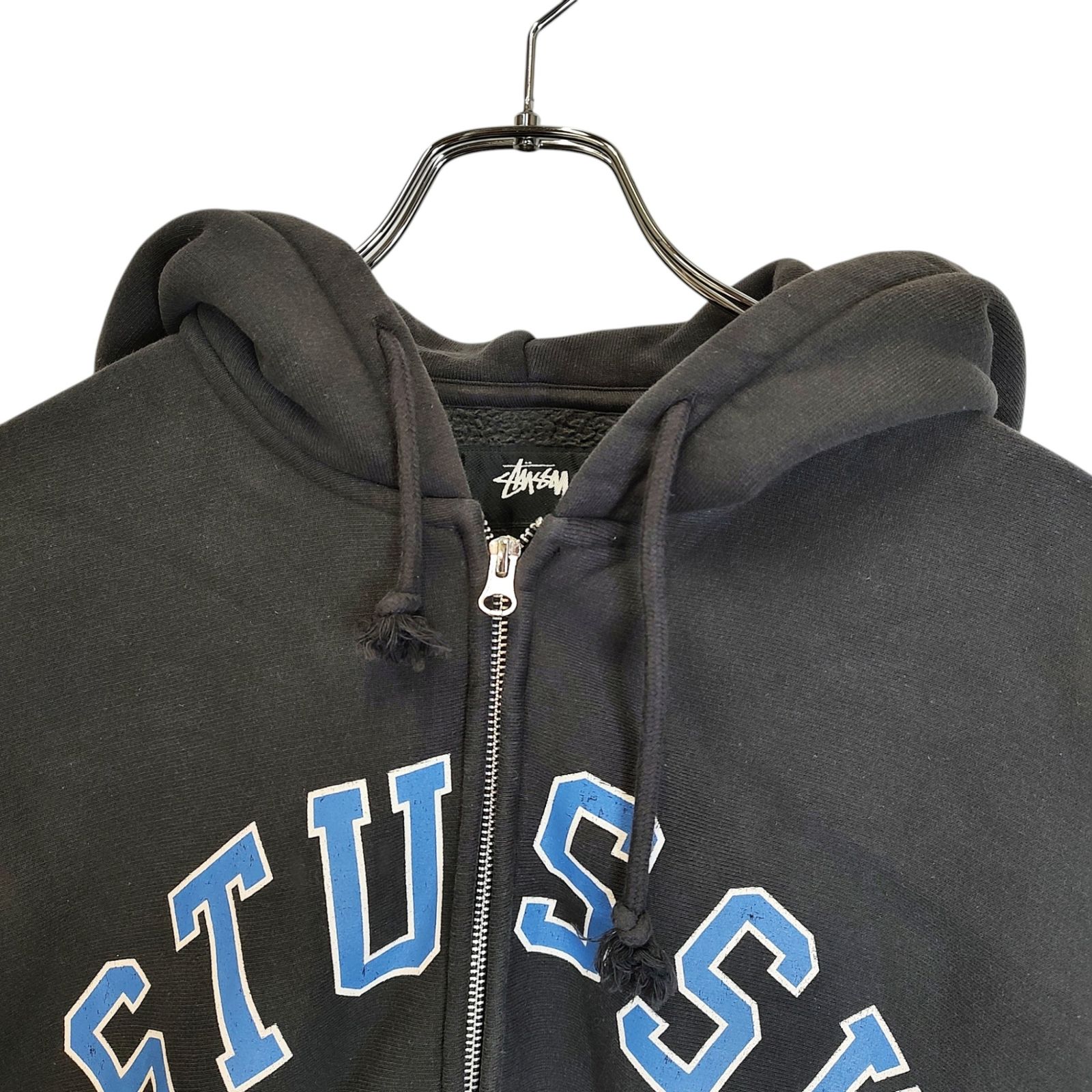 STUSSY ステューシー Faded Graphic Zip Hoodie Washed Black パーカー