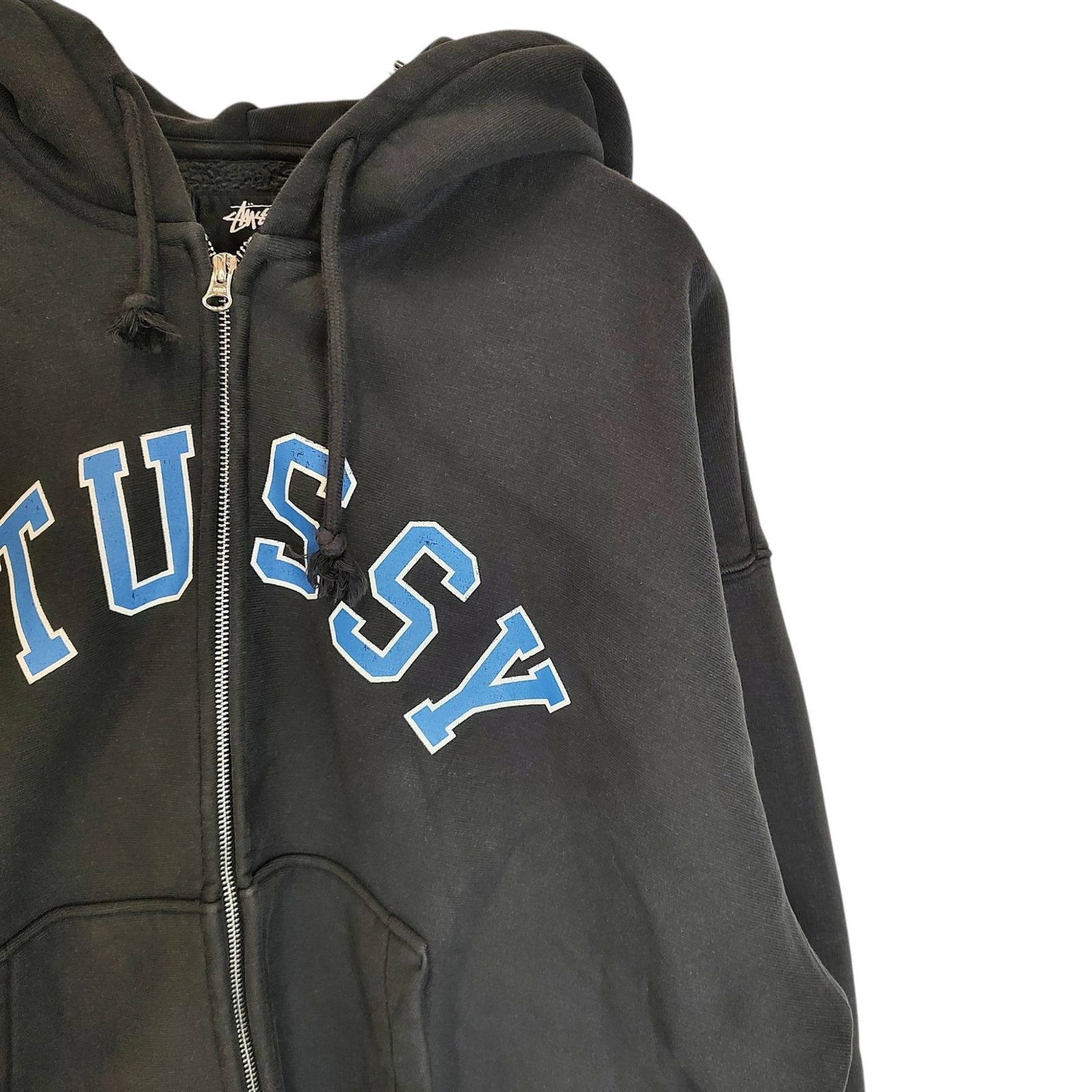 STUSSY ステューシー Faded Graphic Zip Hoodie Washed Black パーカー