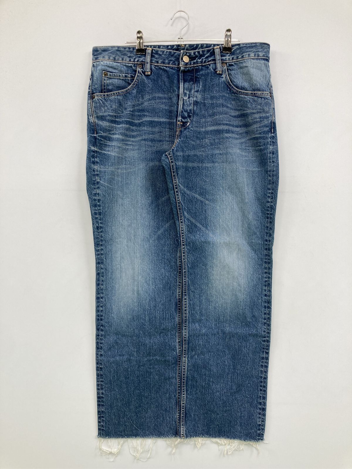 HOLLLYWOOD RANCH MARKET デニムパンツ W36 L33 ブルー フルレングス 無地 ワンポイント スタンダード ストレート レギュラー ヴィンテージ メンズ
