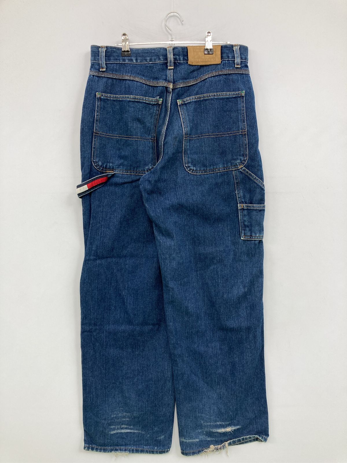 TOMMY HILFIGER トミーヒルフィガー デニムパンツ 30/30 ブルー フルレングス 無地 ワンポイント スタンダード ストレート レギュラー ヴィンテージ メンズ