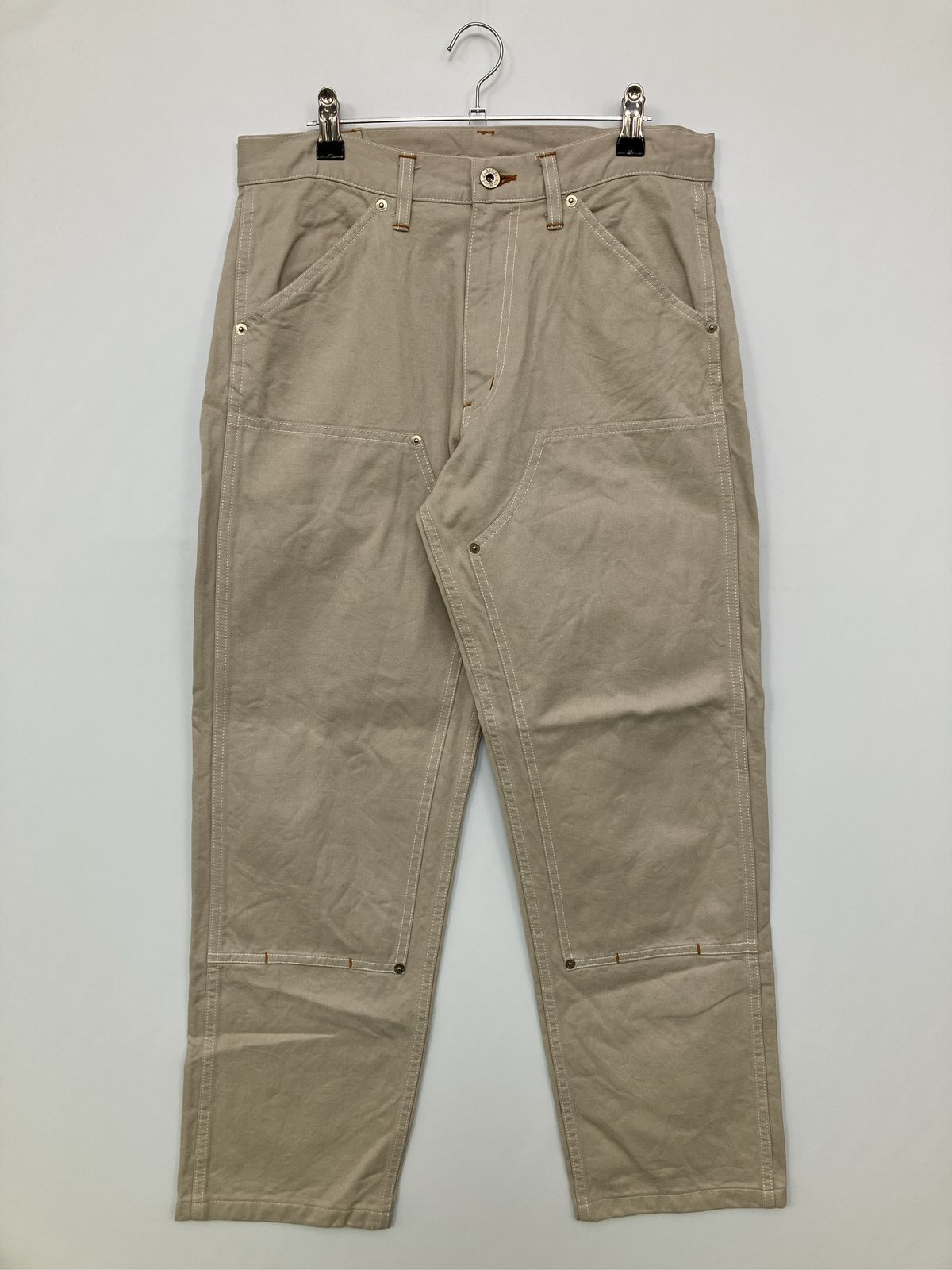 Karl Helmut カールヘルム チノパンツ M ベージュ フルレングス コットン 無地 バックプリント ワンポイント ストレート スタンダード レギュラー メンズ