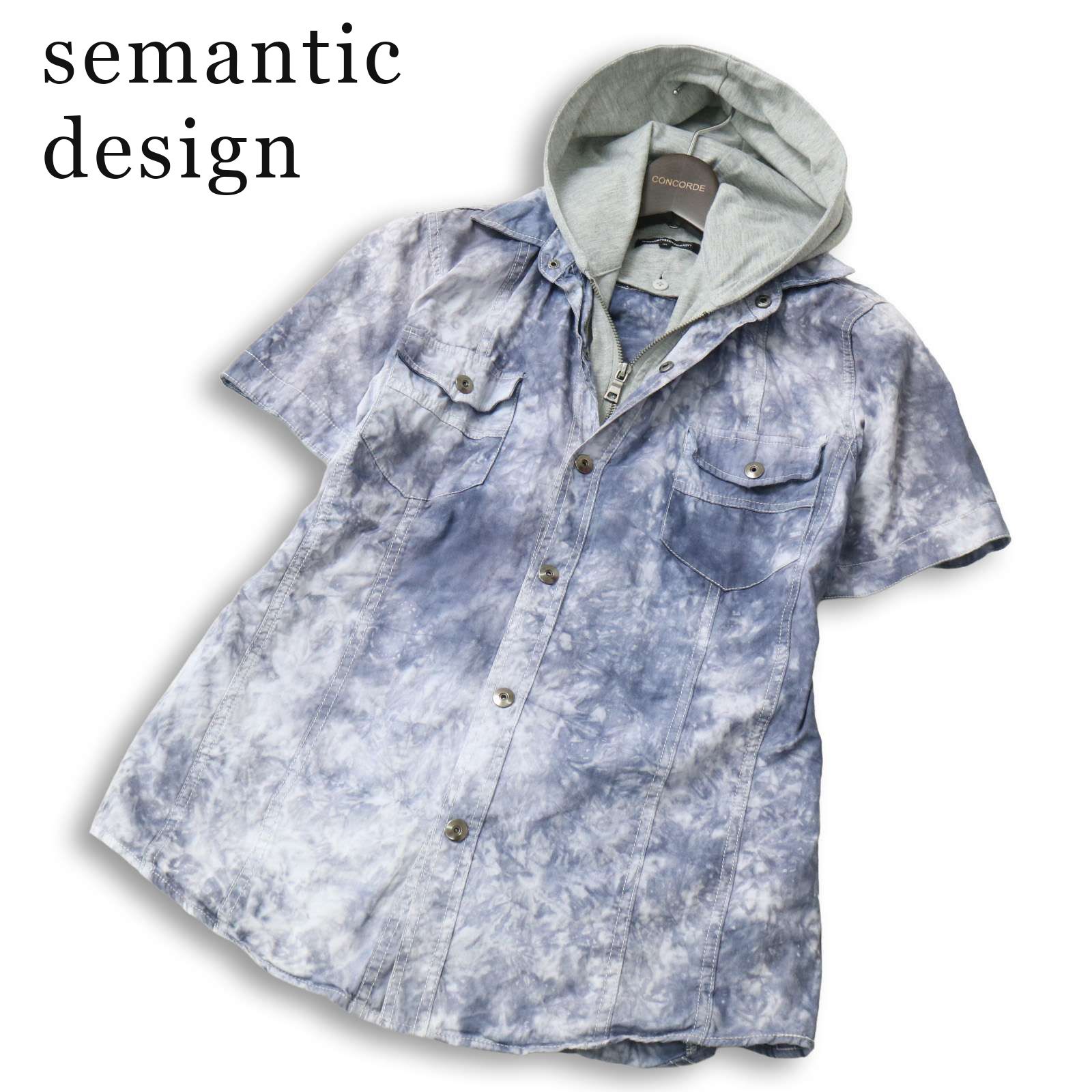 semantic design セマンティックデザイン semantic design セマンティック デザイン 春夏 パーカー レイヤード風