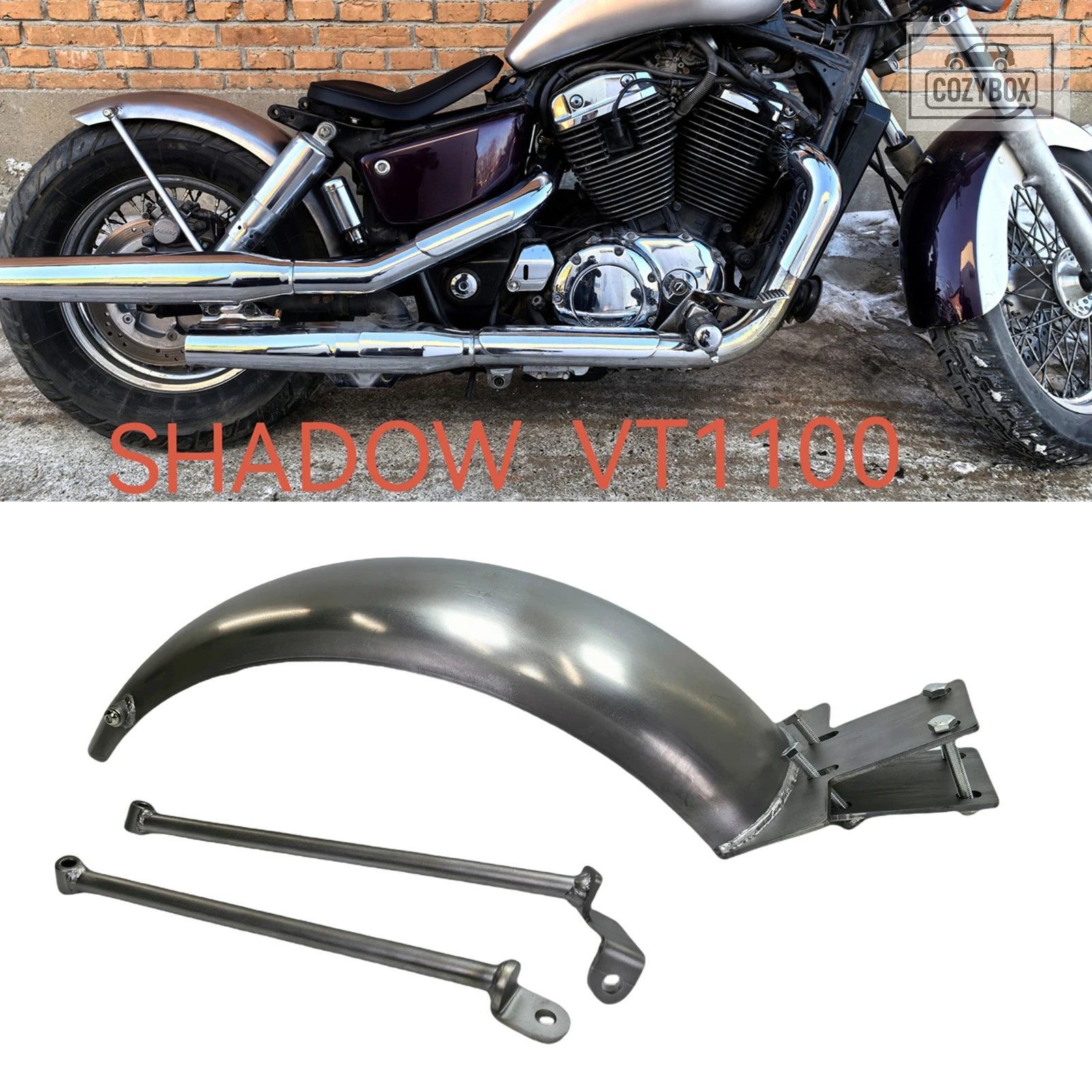 ホンダ VT1100 シャドウ 1100 2004-2023 オートバイリア フェンダーマッド ガード カ