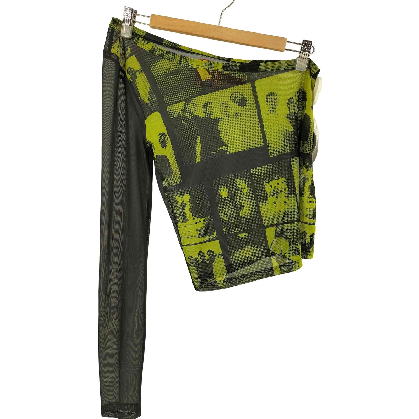 マークジェイコブス heaven by marc jacobs {{Stray Rats}} アーティストコラボ ONE SHOULDER MESH TOP レディース S