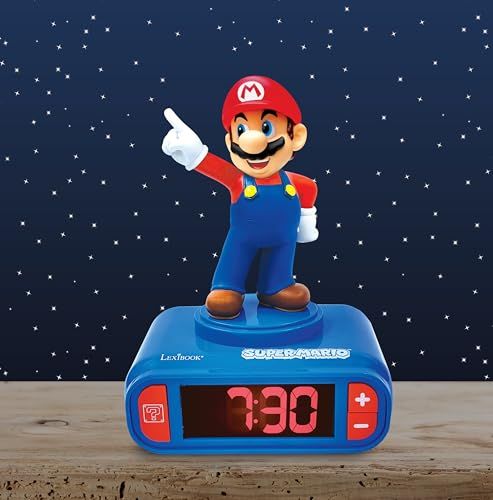 スーパーマリオ フィギュア目覚まし時計（マリオ）ｍａ