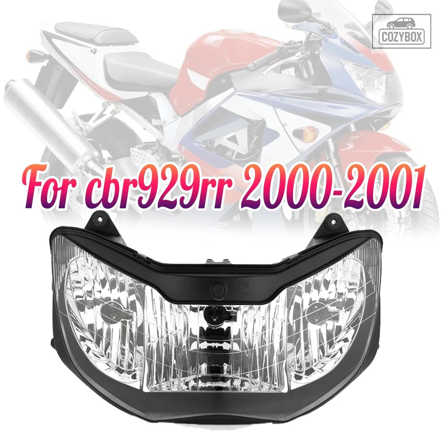ホンダ CBR900RR 2000 - 2001 オートバイ フロント ヘッドライト アセンブリ ヘッド