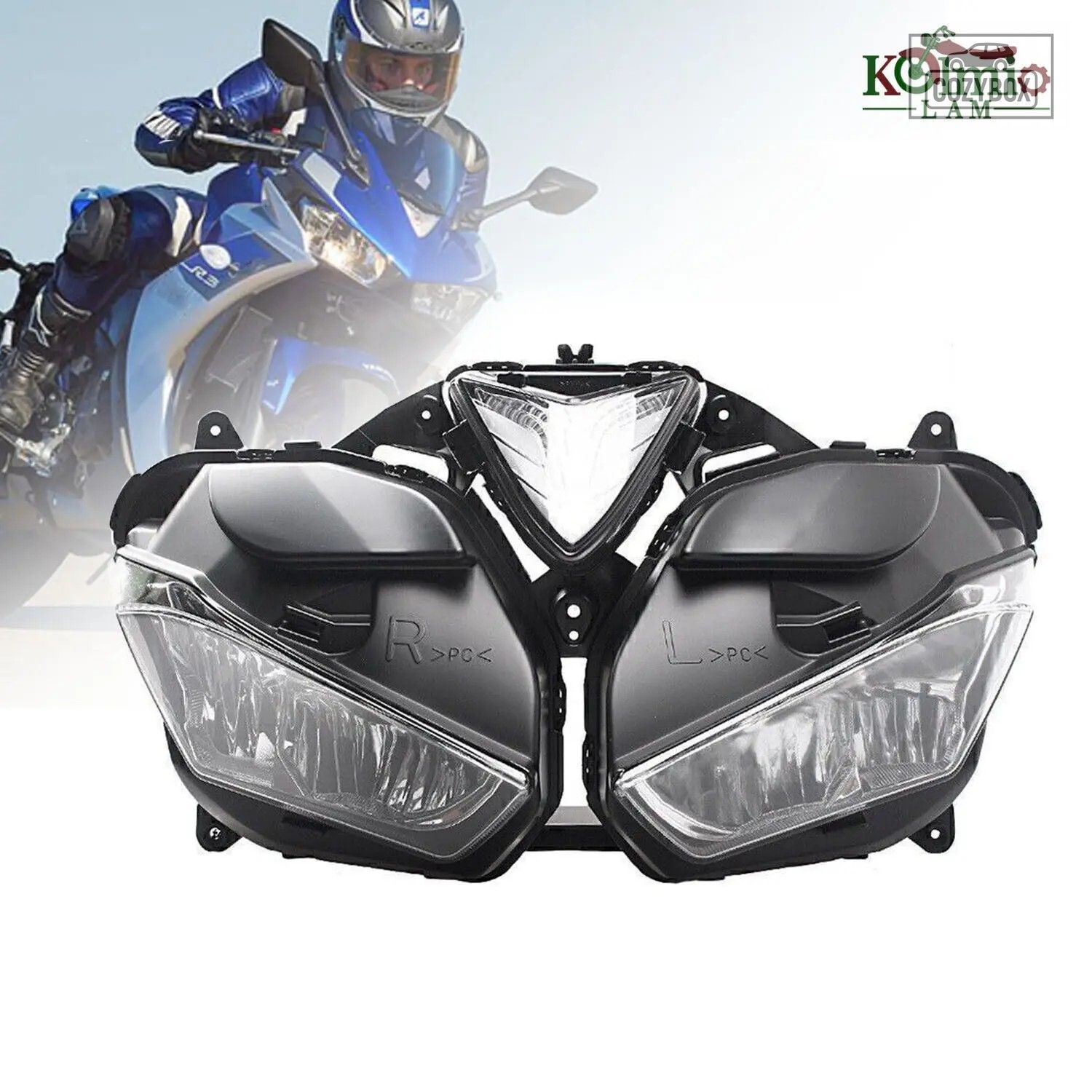 2013 - 2018 ヤマハ YZF-R25 YZF-R3 オートバイ ヘッドライト ヘッドランプ アセンブ