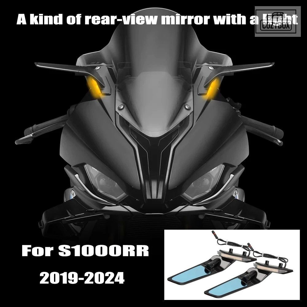 LED ウィンカーライトオートバイリアビュー サイド ミラー BMW S1000RR R s1000rr