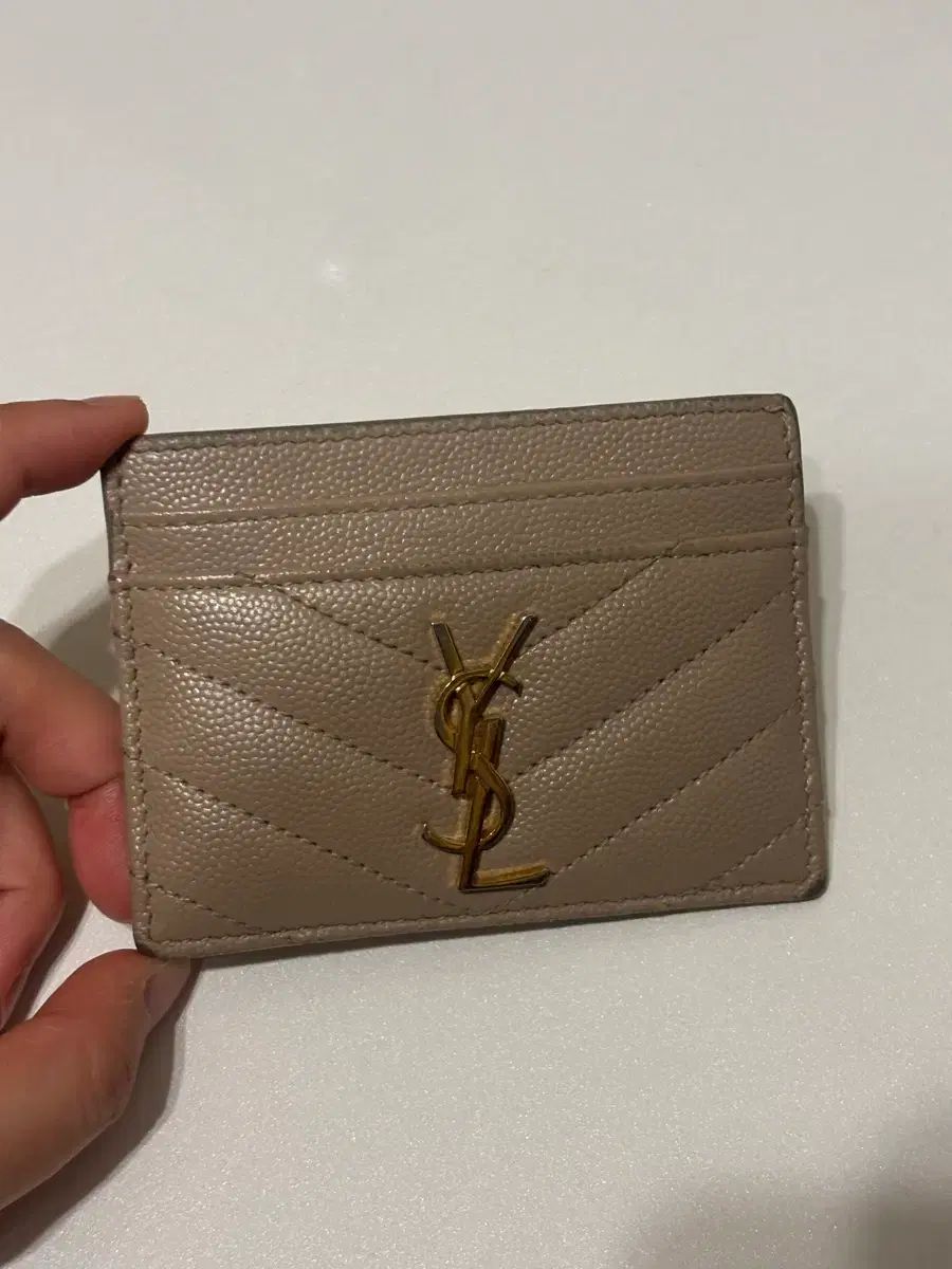 正規品 サンローラン カードウォレット ベージュ
