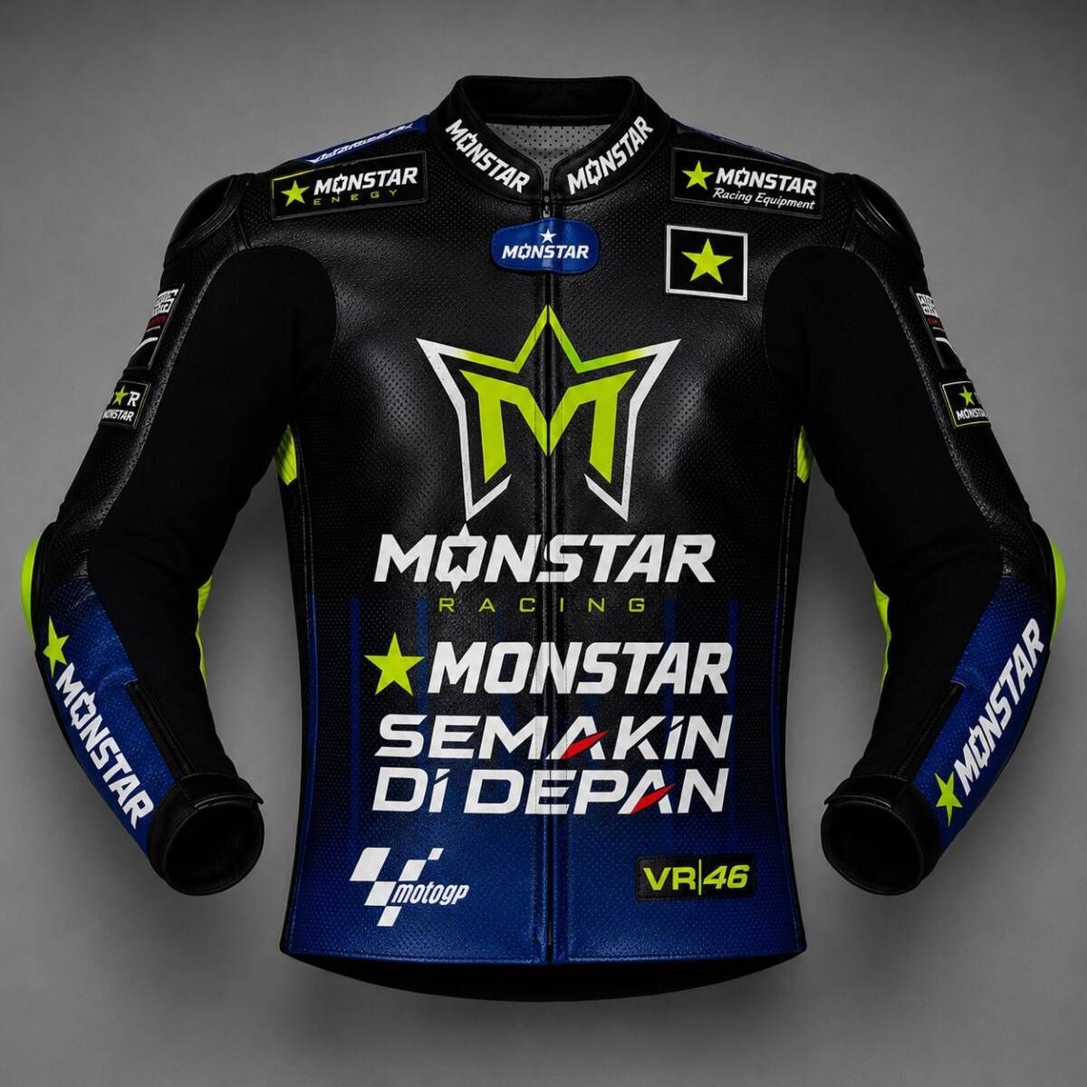 高品質　バレンティーノ・ロッシ　2019　motogp　ロゴ変更無料　オーダーメイド　レーシング　レザージャケット　サイズ各種　本革　レプリカ　★発送予定日: ８月１３日