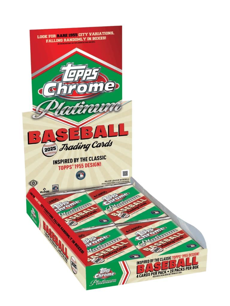 MLB 2025 TOPPS CHROME PLATINUM ’55 BASEBALL HOBBY BOX