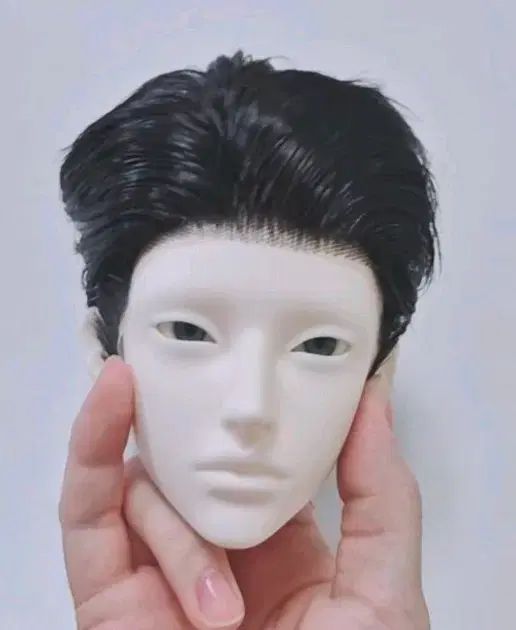 bjd 旧官 ルムン 75 HEAD 互換 小さい SD サイズ ポマード SETTING ウィッグ