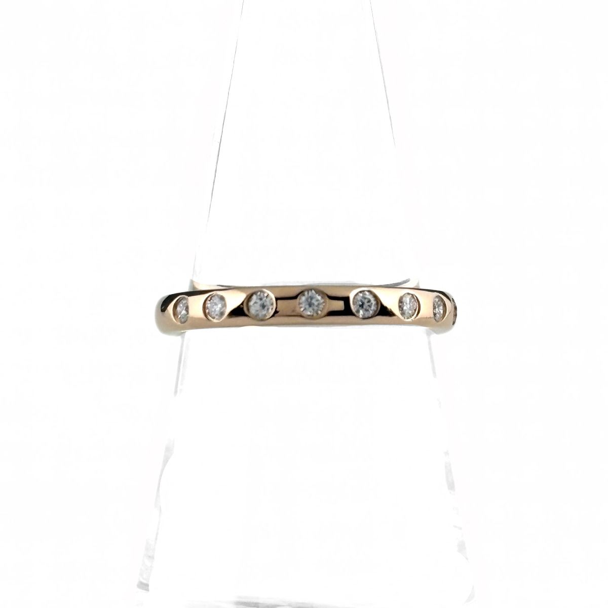 ティファニー TIFFANY&Co. スタッキング バンド リング PG ピンクゴールド メレダイヤ 8Pダイヤ エルサ・ペレッティ リング 13.5号 750 ダイヤモンド レディース 【中古】