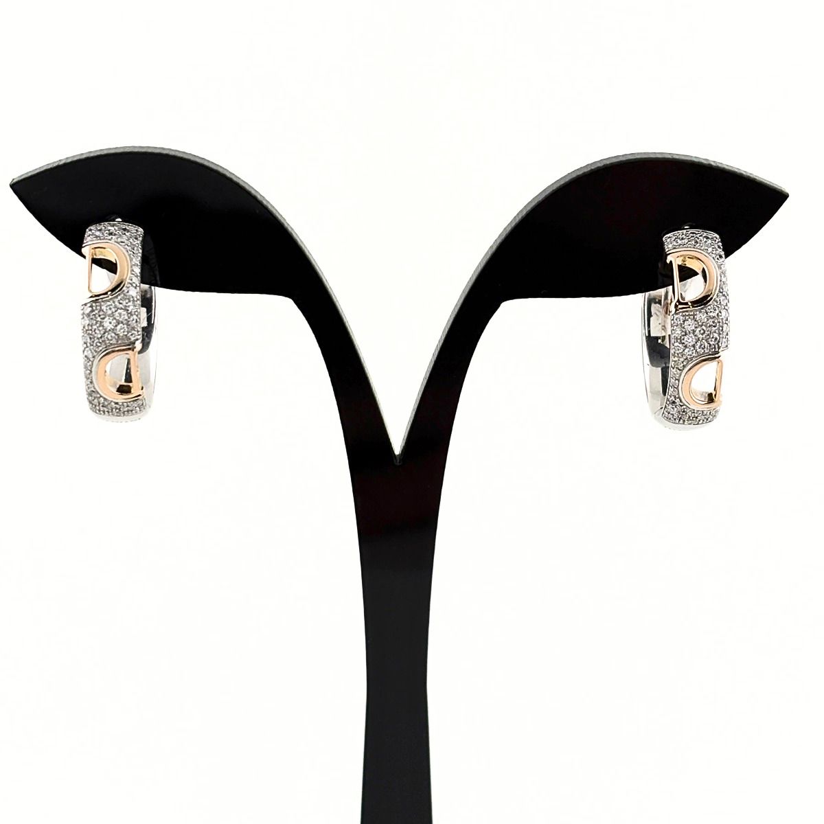 ダミアーニ Damiani ディーアイコン ピアス メレダイヤ フープ ピアス 750 ダイヤモンド レディース 【中古】 199,000円