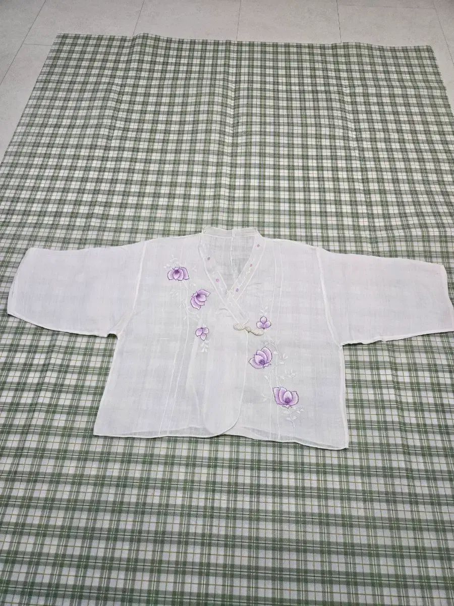 37ㅡリネン 麻 木蓮 刺繍 韓国製 チマチョゴリㅡ77