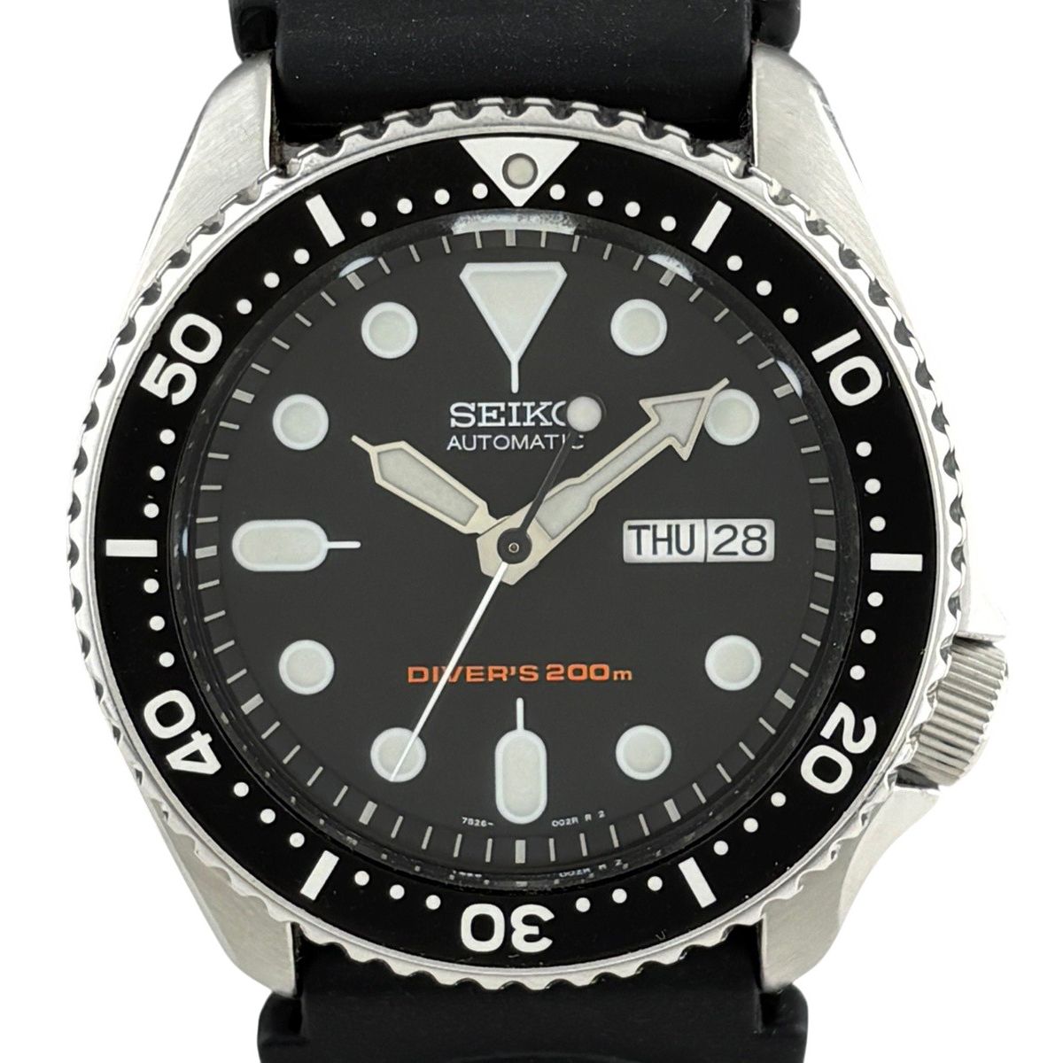 セイコー SEIKO ダイバーズ ブラックボーイ 7S26-0020 腕時計 SS ラバー 自動巻き ブラック メンズ 【中古】