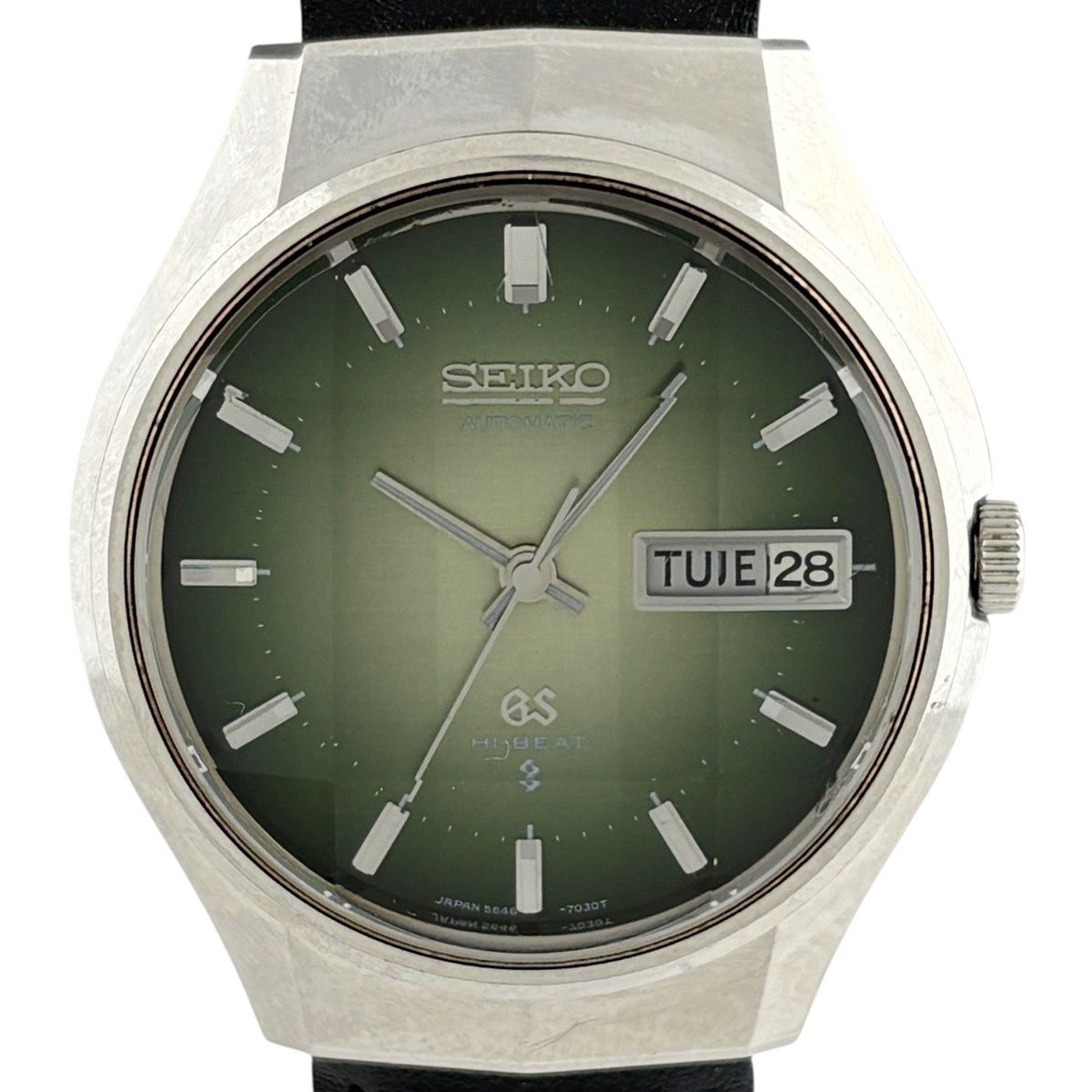 セイコー SEIKO グランドセイコー 5646-7020 腕時計 SS レザー 自動巻き グリーン系 メンズ 【中古】