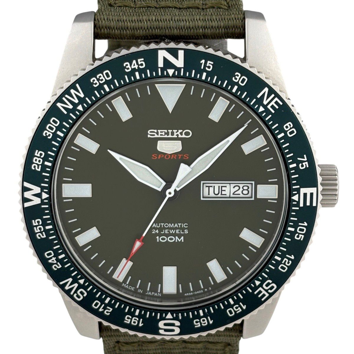 セイコー SEIKO 5スポーツ 4R36-04B0 腕時計 SS 自動巻き グリーン系 メンズ 【中古】 17,856円