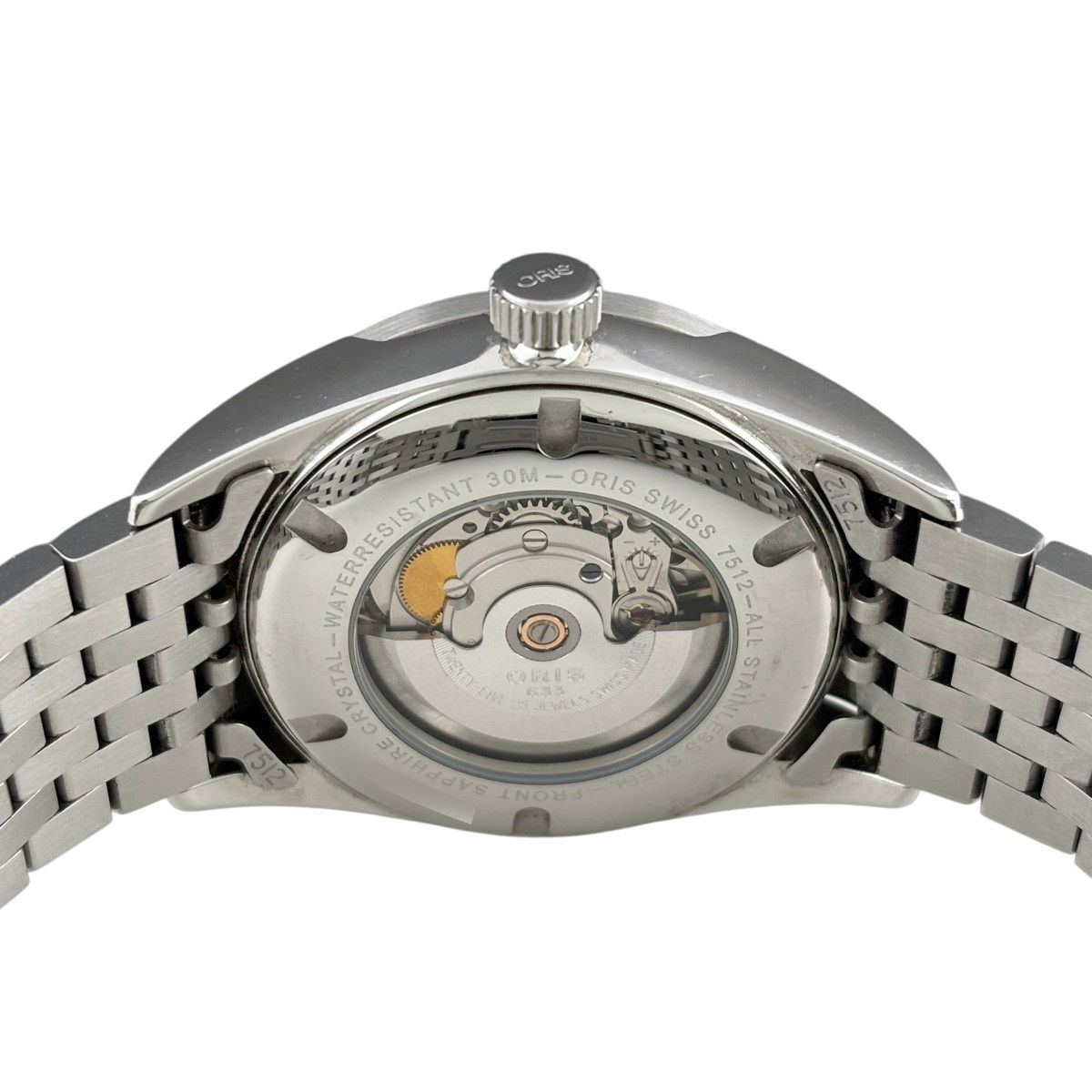 オリス ORIS クラシック デイト 7512 腕時計 SS 自動巻き ホワイト系
