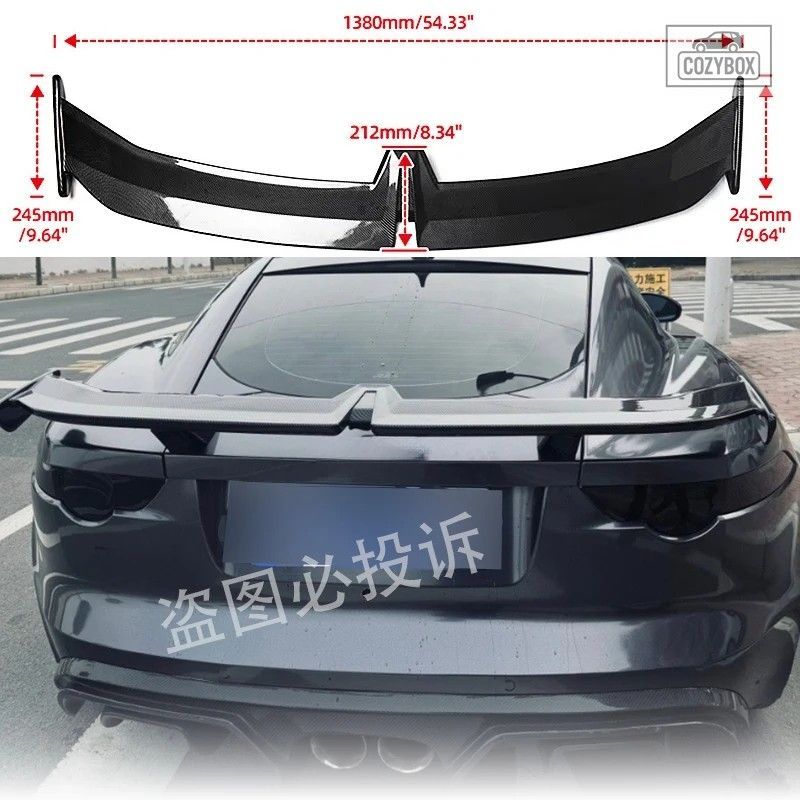 ジャガー F-TYPE スポイラー 2014-2018 車用リアトランクリップウィング ABS カーボン