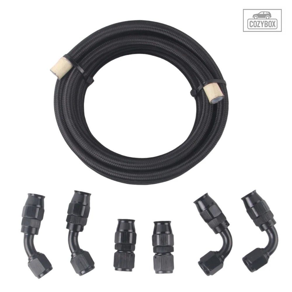 AN4 AN6 AN8 AN10 PTFE燃料ラインキット -4AN -6AN 8AN 10ANE85 燃料ホース継手 10フ