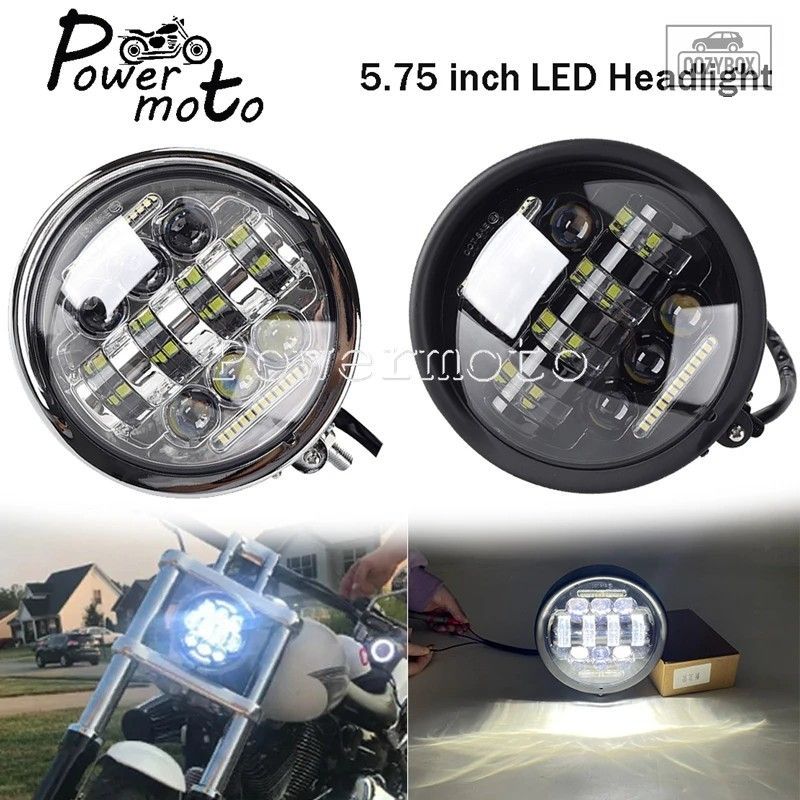 オールド スクール バイク E9 LED ヘッドライト 5.75インチ ハイ/ロービーム DR 20,520円