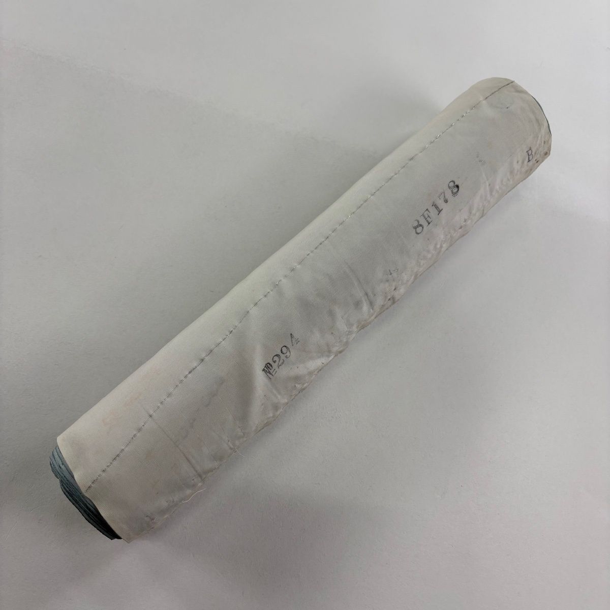 反物 秀品 夏物 付下げ 絽 舟 鳥 ぼかし 青灰色 正絹 【中古】｜詳細画像