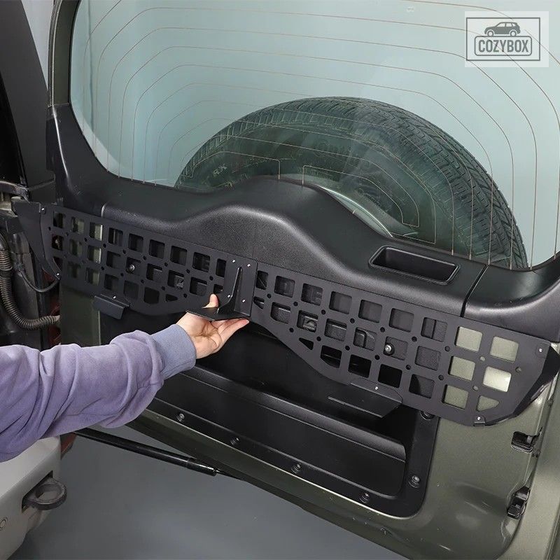 Zinky アル ミニウム 車用テールゲートウィンドウ収納ラック フェンスラック ランドロ
