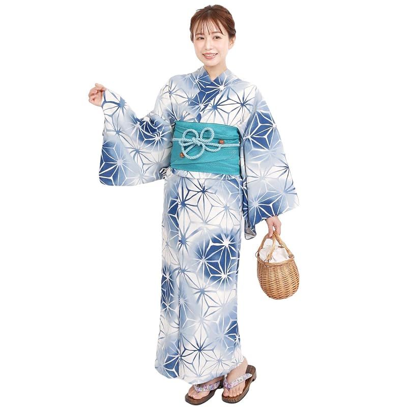 【新品】 [Fuuka] [フウカ] 浴衣 レディース セット 2点 女性 女 大人 フリーサイズ 2L 3L 4L ゆったり 大きいサイズ (x37-08b-b167, フリーサイズ)