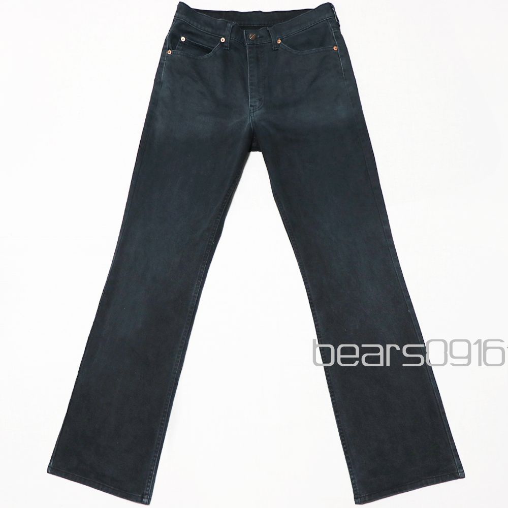 【後染め517】リーバイス 517 ブーツカット デニムパンツ メンズ W33 L34 ブラック 黒 Levi's ホワイトタブ ボタン裏HK08 フレア ジーンズ USED品