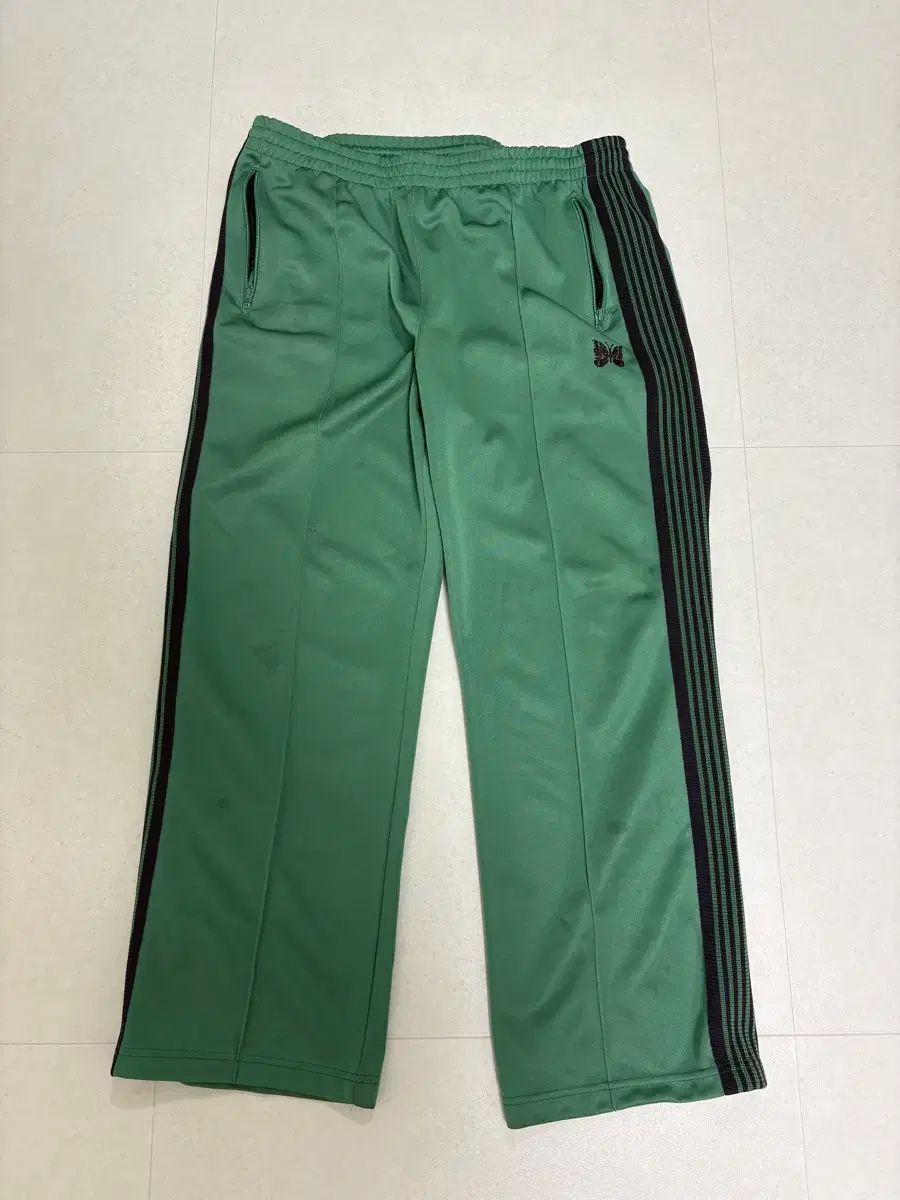 ニードルズ ストレート トラック パンツ ポリ スムース エメラルド XL