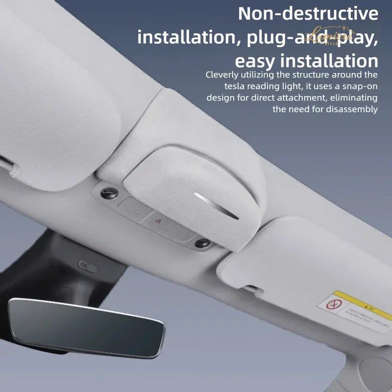CAR INTERIOR ROOF SUN GLASSES BOX SUNVISOR GLASSES SUNDRIES HOLDER STORAGE BOX TESLA MODEL 3 / Y / 3 HIGHLAND / Y JUNIPER