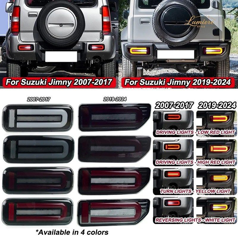 CAR LED TAIL LIGHT ASSEMBLY JIMNY 2007-2017/2019-2024 TAILLAMP REAR BRAKE LIGHT TURN SIGNAL LAMP DRIVING DAYTIME LAMP